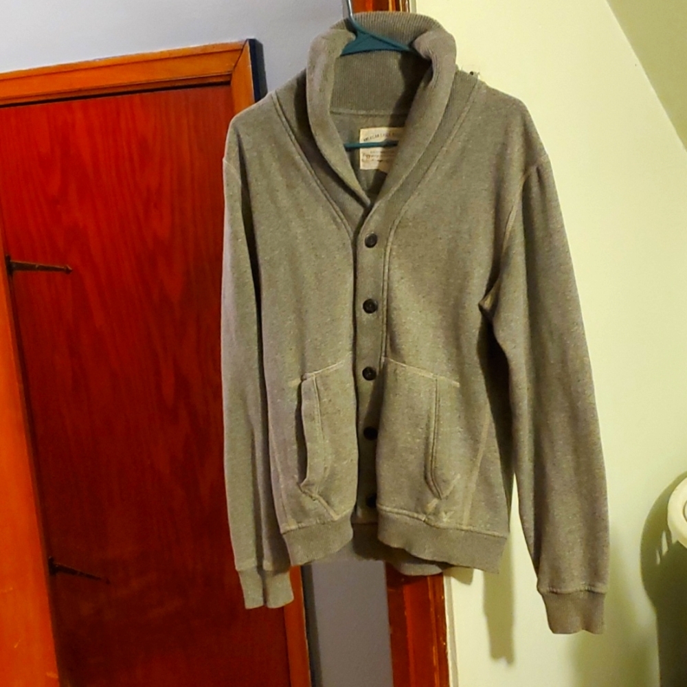 Men's American Eagle Gray Cardigan (M)